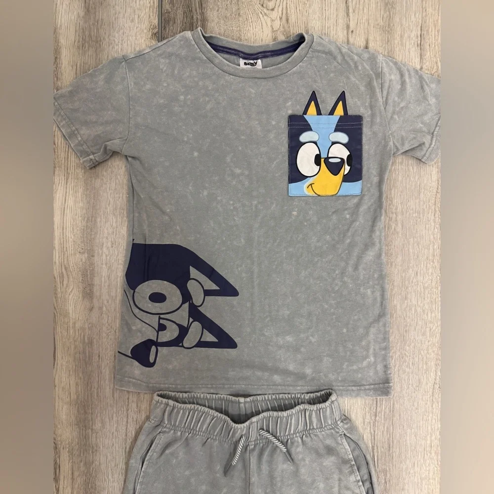 Boys medium Bluey  Set - Gray